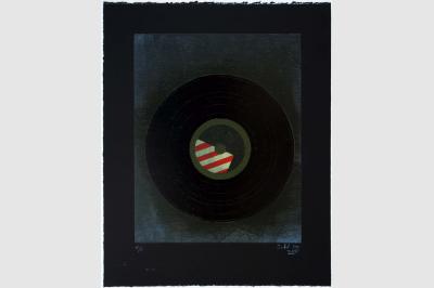 VINYLE 33 tours - Gravure sur contreplaqué en épargne perdue -  Papier  BFK Rive teinté en noir - 65x50 cm - Juillet 2020