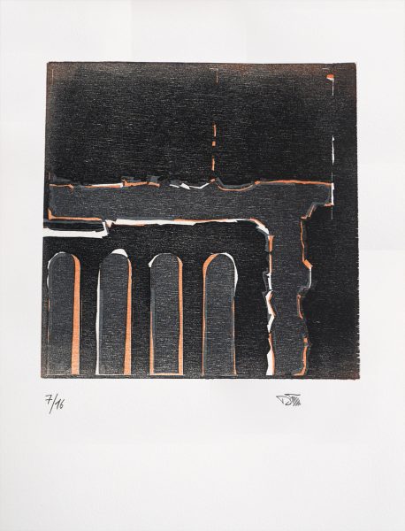 Gravure anfractuosité  sur papier BFK Rive (50 x 33 cm)