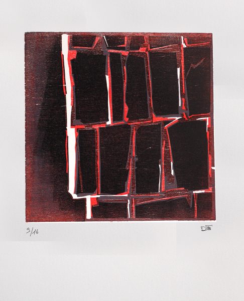 Gravure anfractuosité  sur papier BFK Rive (56 x 38 cm)