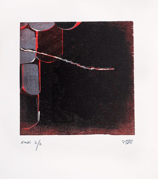 Gravure anfractuosité  sur papier BFK Rive (56 x 38 cm)