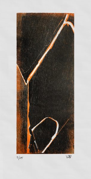 Gravure anfractuosité  sur papier calque (56 x 38 cm)