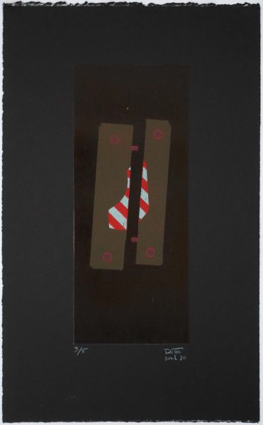 MOULE DE FONDERIE- Gravure sur contreplaqué en épargne perdue -  Papier  BFK Rive teinté en noir - 56.5 x 34.5cm -  Avril 2020.JPG