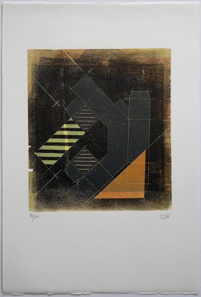 Gravure pliage sur papier BFK Rive (56 x 38.5 cm)