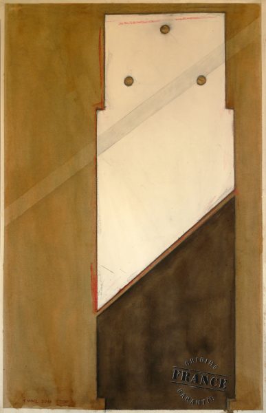 Modèle Berger - dessin & empreinte sur papier (102 x 66 cm)