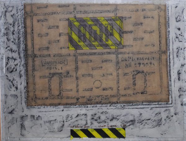 AGIP Lamon - Dessin & empreintes sur papier Ingre (47.5 x 63.5 cm)