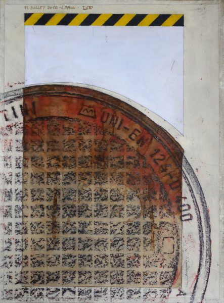 Sol & détail de Lamon - Dessins & empreintes sur papier Ingre (63.5 x 47.5 cm)